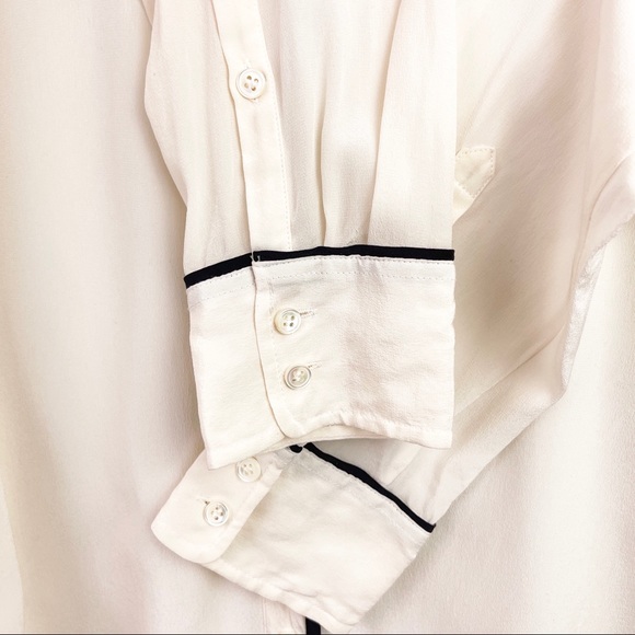 J. Crew Silk Tipped Boy Shirt with Black Piping 8 - Picture 8 of 13